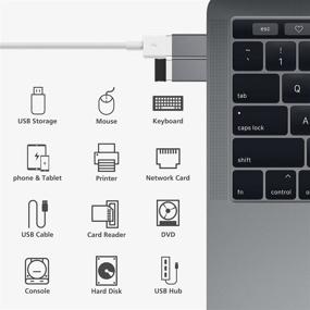 img 3 attached to 🔌 nonda USB C Adapter (2 Pack), Side-by-Side Fit USB C to USB Adapter, USB C to USB Female 3.0 Adapter for iMac 2021, MacBook Pro 2020/19, MacBook Air 2020/19, iPad Pro 2020 and More Type-C Devices