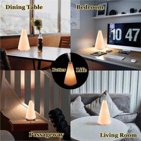 img 2 attached to 💡 2-in-1 Touch Control Table Lamp with Small Humidifier: Eye-caring Desk Lamp, Night Light & Dimmable Bedside Lamp for Bedroom, Home Office, Baby Nursery - BPA Free