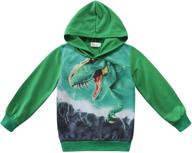 🦖 dinosaur sleeve pullover sweatshirts hoodies for boys - stylish fashion hoodies & sweatshirts logo