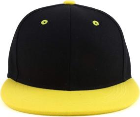 img 2 attached to Trendy Apparel Shop: Stylish Infant to Toddler Kid's Plain Structured Flatbill Snapback Cap