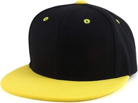 img 3 attached to Trendy Apparel Shop: Stylish Infant to Toddler Kid's Plain Structured Flatbill Snapback Cap