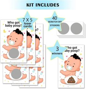 img 3 attached to 🍼 Baby Shower Games Pack: 38 Raffle Cards, Baby Shower Decorations, Dirty Diaper Scratch Off Game, Baby Shower Activity Idea, Fun & Easy to Play