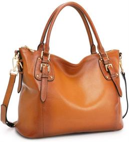 img 4 attached to 👜 Кошельки, сумки и сумки Hobo из натуральной кожи для женщин от Kattee Vintage