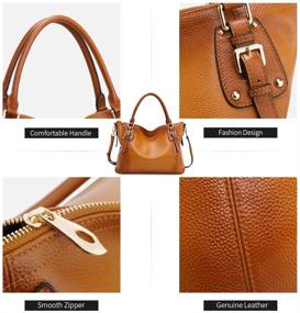 img 1 attached to 👜 Кошельки, сумки и сумки Hobo из натуральной кожи для женщин от Kattee Vintage