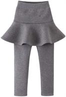 👗 birbyrrly footless leggings skirted 110 3 4t girls' clothing: trendy skirts & skorts for comfort and style logo