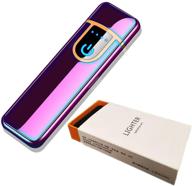 🔥 atian color ice electronic lighter: rechargeable touch ignition usb charging lighter | windproof plasma lighter for candle, cigarette | power indicator | flameless boyfriends gifts logo