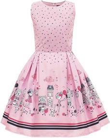 img 4 attached to Captivating BlackButterfly Kids 'Kira' Vintage 🦋 50's Girls Dress: Timeless Elegance for Children