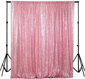 img 4 attached to ShiDianYi Fuchsia Pink Sequin Photo Backdrop 4FTX6FT - Ideal for Wedding Photo Booth and Photography Background