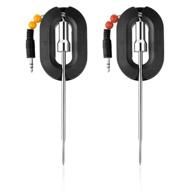 🌡️ chugod grilling bbq meat thermometer probe replacement - stainless steel digital probes (2 pack) for chugod bluetooth meat thermometer logo