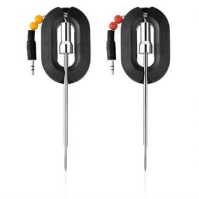 img 4 attached to 🌡️ Chugod Grilling BBQ Meat Thermometer Probe Replacement - Stainless Steel Digital Probes (2 Pack) for Chugod Bluetooth Meat Thermometer