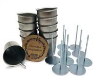 🕯️ high-quality seamless steel flared votive molds with wick pins (set of 10) logo