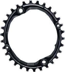 img 1 attached to 💯 absoluteBLACK Shimano Oval Traction Chainring in Black, 32t - Enhances Performance with 96 BCD (M8000 XT)