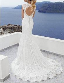 img 3 attached to 👰 Stunning SIQINZHENG White Mermaid Dress for Unforgettable Wedding Moments