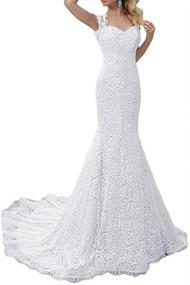 img 4 attached to 👰 Stunning SIQINZHENG White Mermaid Dress for Unforgettable Wedding Moments