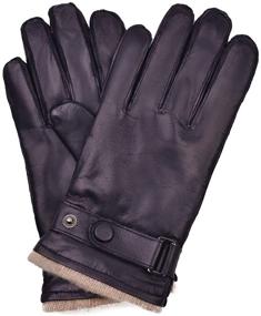 img 4 attached to 🧤 YISEVEN Touchscreen Lambskin Cashmere Motorcycle Men's Gloves & Mittens - Best Accessories for Enhanced User Experience