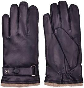 img 2 attached to 🧤 YISEVEN Touchscreen Lambskin Cashmere Motorcycle Men's Gloves & Mittens - Best Accessories for Enhanced User Experience