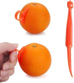 img 3 attached to SS SHOVAN Citrus Peeler - Kitchen Tool for Safely 🍊 Slicing and Peeling Oranges, Easy-Use Plastic Fruit Cutter Peeler, Pack of 6+2