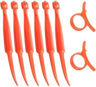 ss shovan citrus peeler - kitchen tool for safely 🍊 slicing and peeling oranges, easy-use plastic fruit cutter peeler, pack of 6+2 logo