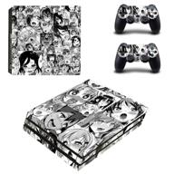 🎮 vanknight ps4 pro console skin set vinyl decal sticker with 2 controllers featuring anime girls (pro only) - optimize your search logo