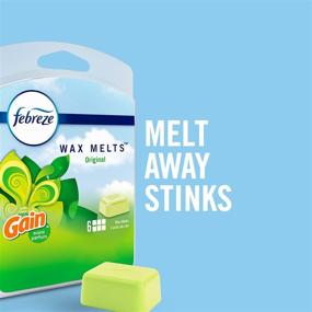 img 2 attached to 🕯️ Febreze Wax Melts: Powerful Odor Eliminator & Air Freshener, Gain Original Scent - 4 Pack (6 Cubes Each)