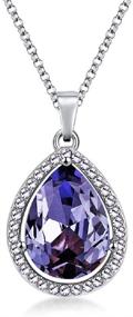 img 4 attached to LEECCO Princess Sofia Necklace - Teardrop Pendant Fashion Jewelry for Girls, Perfect Gift idea