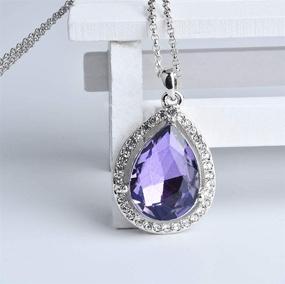 img 3 attached to LEECCO Princess Sofia Necklace - Teardrop Pendant Fashion Jewelry for Girls, Perfect Gift idea