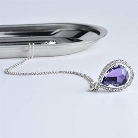 img 1 attached to LEECCO Princess Sofia Necklace - Teardrop Pendant Fashion Jewelry for Girls, Perfect Gift idea