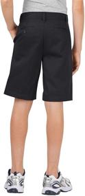 img 2 attached to 🩳 Comfortable & Flexible: Dickies Khaki Boys' Flex Waist Stretch Flat Front Short for Easy Movement