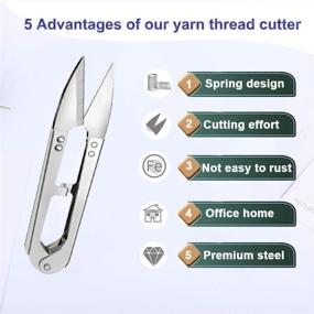 img 1 attached to ✂️ Versatile 3Pcs Sewing Scissors Clippers for Stitching, Crafting, and DIY Projects