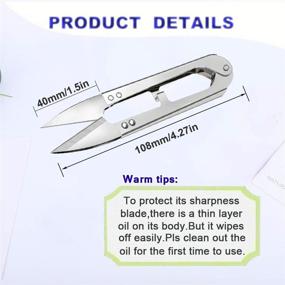 img 3 attached to ✂️ Versatile 3Pcs Sewing Scissors Clippers for Stitching, Crafting, and DIY Projects