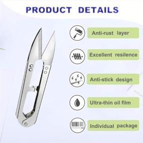 img 2 attached to ✂️ Versatile 3Pcs Sewing Scissors Clippers for Stitching, Crafting, and DIY Projects