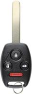 🔑 keylessoption keyless entry remote fob & uncut ignition car key for 2006-2011 honda civic ex si n5f-s0084a - convenient access & enhanced security logo