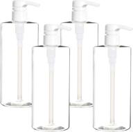 youngever 4 pack shampoo pump bottles - 🧴 24 ounce capacity, leak-proof empty plastic bottles with lockdown pumps logo