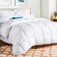 🌼 hypoallergenic down alternative microfiber comforter by linenspa - perfect for all seasons logo