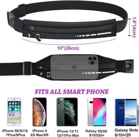 img 2 attached to 🏃 Running Waist Pack Phone Holder - Slim Running Belt for Women & Men, Jogging Workout Fanny Pack Runners Pouch Gear Accessories for iPhone 12 11 Pro Max XS XR 8 7 Plus - Ideal Traveling Gift