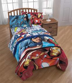 img 1 attached to 🦸 Marvel Avengers Twin Sheet Set by Jay Franco - Officially Licensed and Stylish