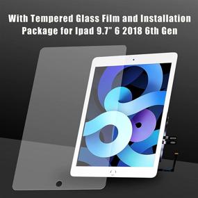 img 3 attached to 🔧 Premium Touch Screen Digitizer for iPad 6 (2018) - A Complete Replacement Kit Including Tempered Glass Film, Repair Tools, and Home Button