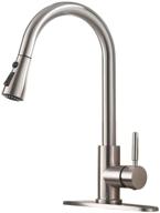 🚰 vesla home high arc single handle brushed nickel kitchen faucet with pull down sprayer: a commercial modern rv faucet for kitchen sink logo