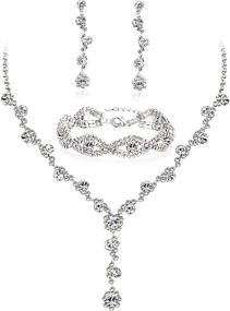 img 4 attached to YANODA Rhinestone Bridal Jewelry Women