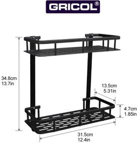img 1 attached to Gricol Bathroom Shower Shelf: Hassle-Free Adhesive Caddy for Kitchen and Bath Storage