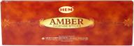 🌿 enhance your space with hem amber incense sticks - 6 pack логотип