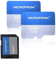 💾 high-speed 32gbx2 fat32 sd cards with adapter - 86mb/s, uhs-1, c10, v30, u1 - flash memory card tf card (2 pack) logo