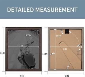 img 3 attached to 8x10 Рамки для фотографий Giverny Brown: набор из 4 штук с настоящим стеклом - подвесные или для стола