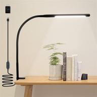 💡 kaisnova flex led clamp desk lamp, adjustable gooseneck architect lamp, 3 color modes &amp; 10 brightness levels, clip on reading lights with memory &amp; timing function for home office workbench working логотип