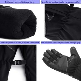 img 1 attached to 🧤 Windproof and Waterproof Men's Winter Gloves for Outdoor Activities - Temperature Resistant to 30℉
