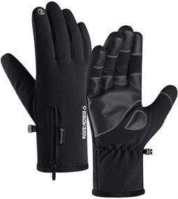 img 4 attached to 🧤 Ветрозащитные и водонепроницаемые зимние перчатки для мужчин на активный отдых - температуроустойчивые до -1°С