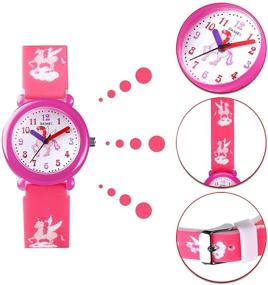 img 3 attached to Watches Cartoon Waterproof Silicone Children