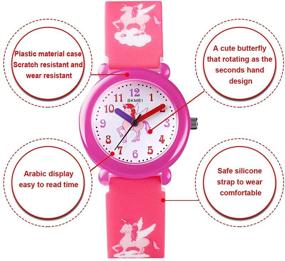 img 2 attached to Watches Cartoon Waterproof Silicone Children