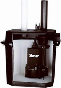 img 1 attached to 🚰 Simer 2925B Self-Contained Above-Floor Corrosion-Resistant Sump/Laundry Sink Pump, 1/4 HP, 115V, 1-1/2 inch Discharge Pipe, Handles Solids Up to 1/8 inch, 6 Gallon Drainage Tank, Black