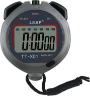 ⏱️ leap digital stopwatch timer - large display stop watch with 30m waterproof, el backlight function - designed for sport coaches, referees, fitness teachers, and athletes логотип